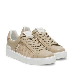 Balmain Beige and White Sneakers